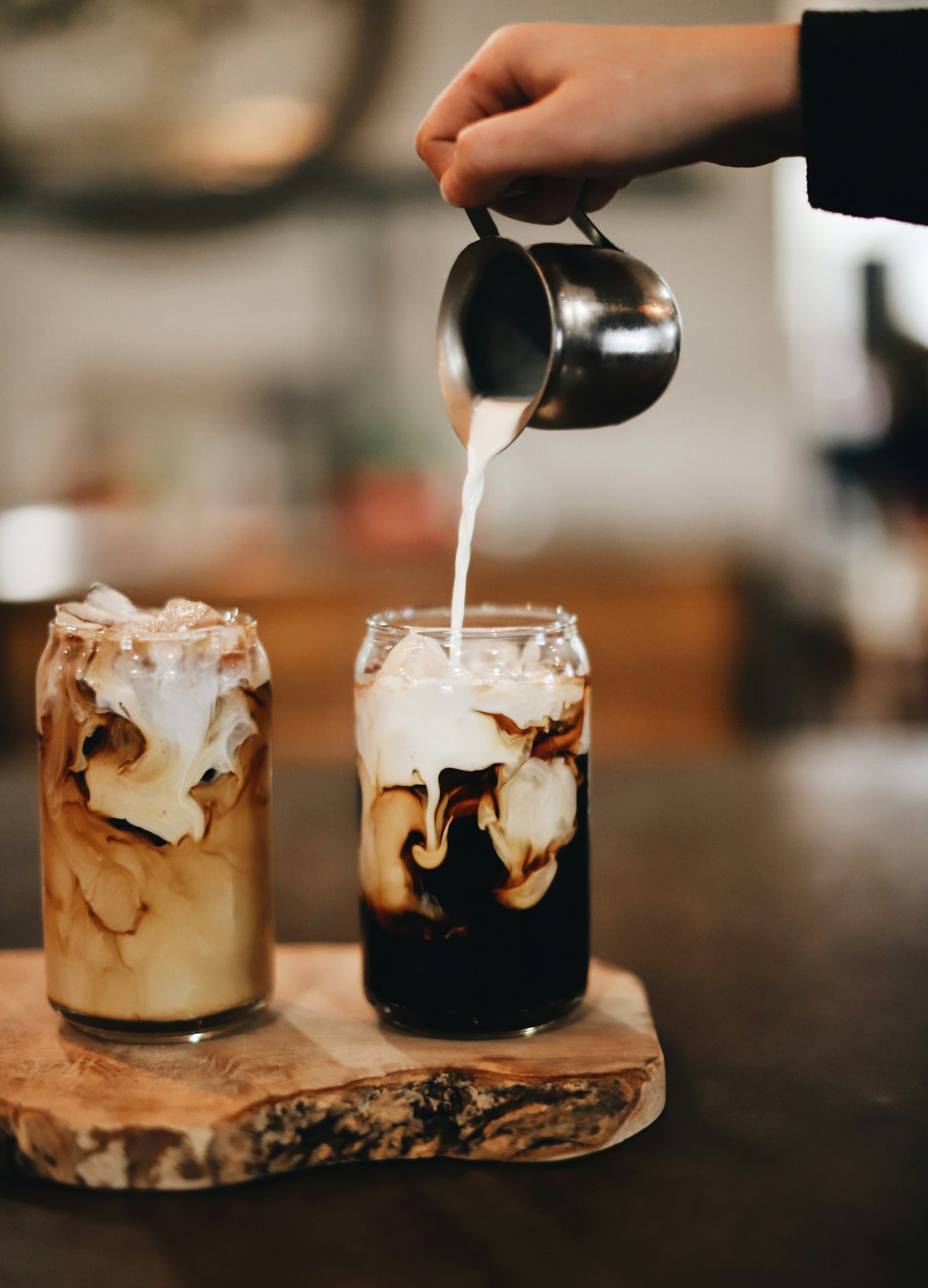 Pour-over in progress