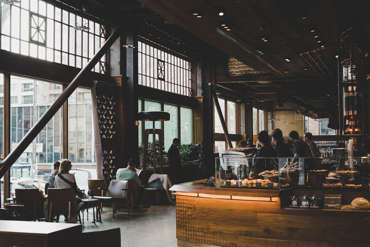 Busy cafe photo